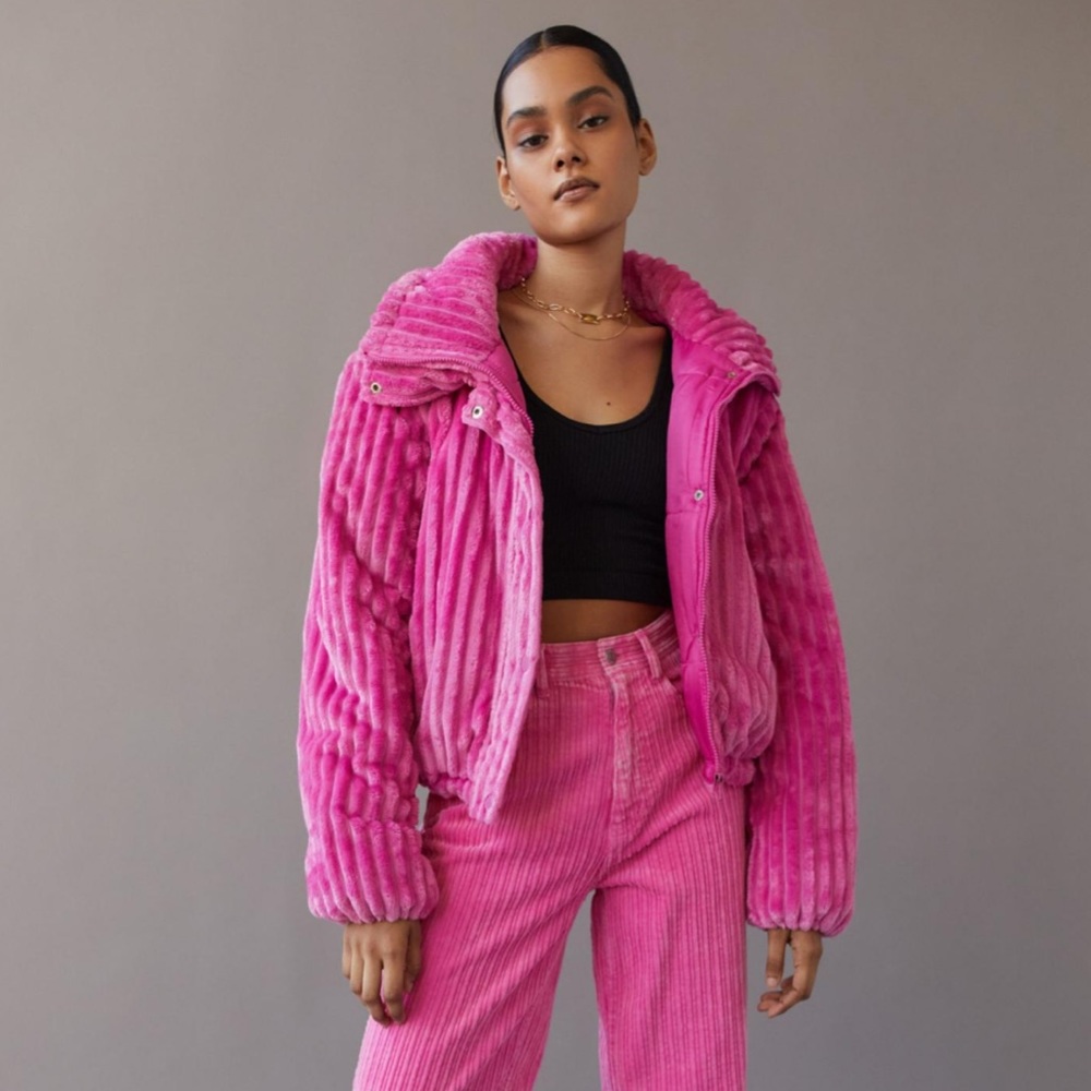 BDG Isla Funnel Neck Corduroy Jacket